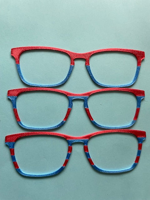 School Spirit Stripes - Team Colors Red and Blue