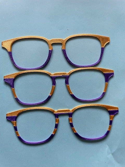 School Spirit Stripes - Team Colors Purple and Gold