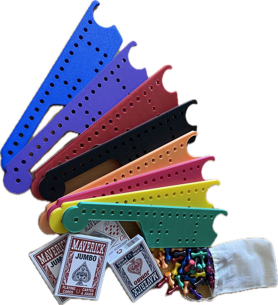 2-8 Player 3D Printed Pegs and Jokers Game
