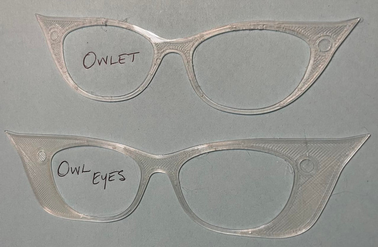 The Owlets and Owl Eyes (with magnets attached)