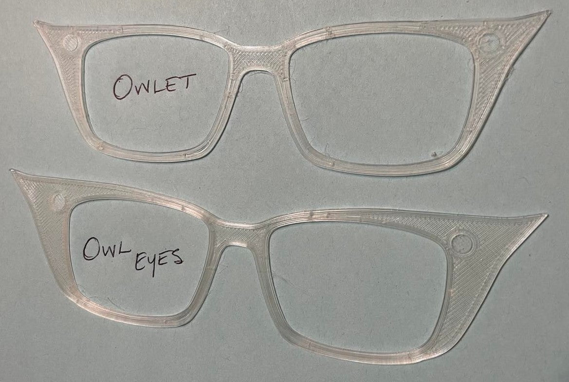 The Owlets and Owl Eyes (with magnets attached)