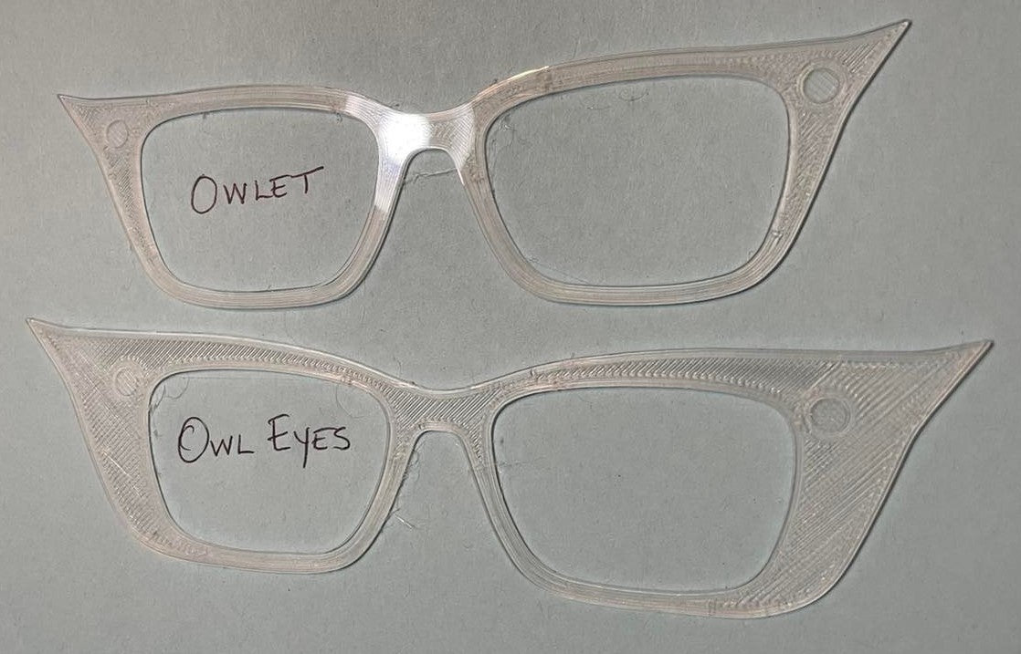 The Owlets and Owl Eyes (with magnets attached)