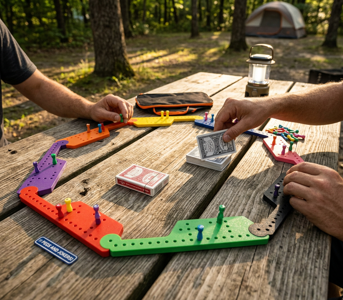 2-8 Player 3D Printed Pegs and Jokers Game – Blank Toppers