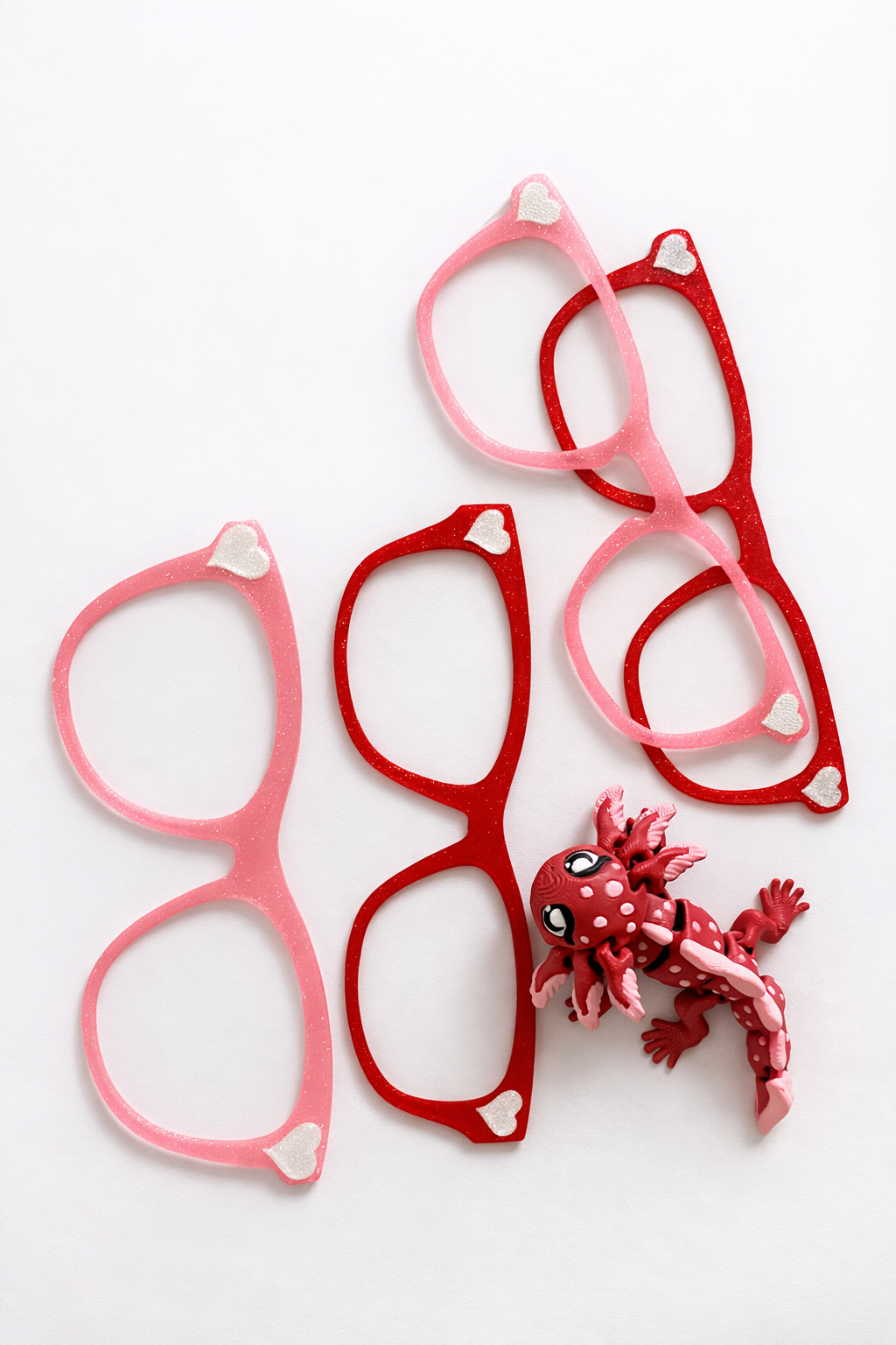 Valentines Hearts and Axolotls