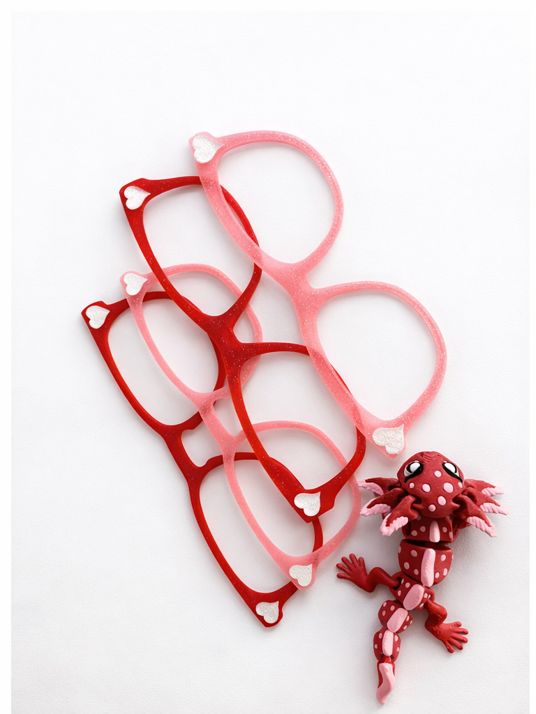 Valentines Hearts and Axolotls