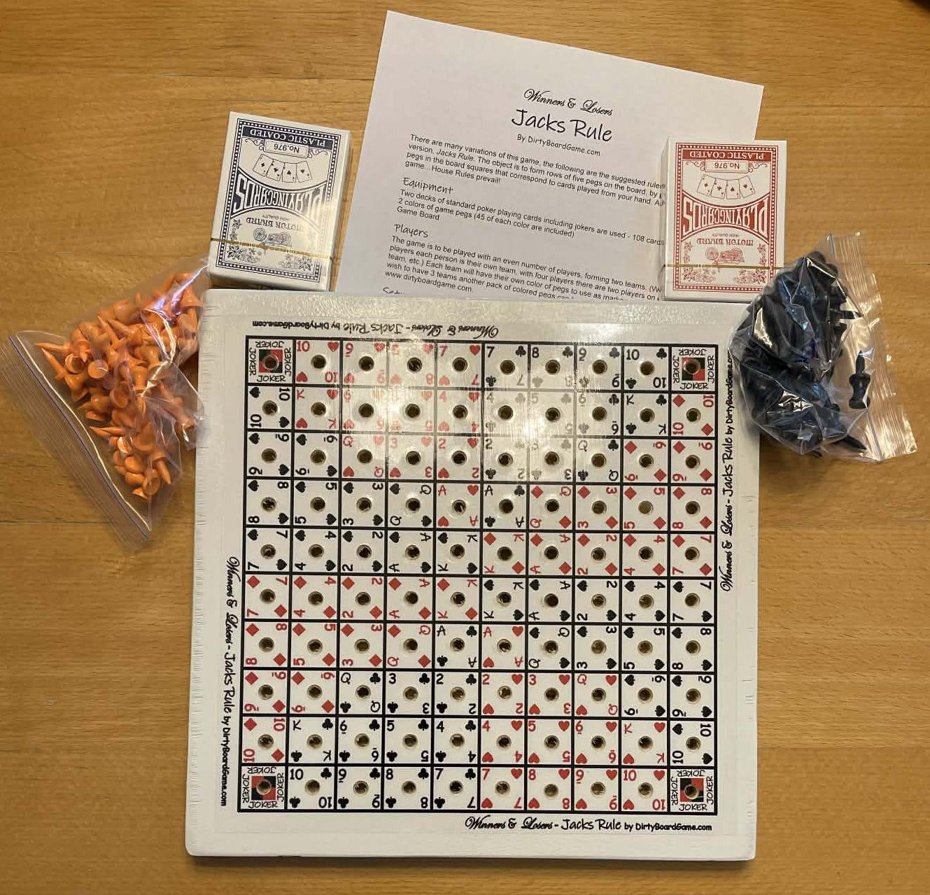 Jacks Rule game board