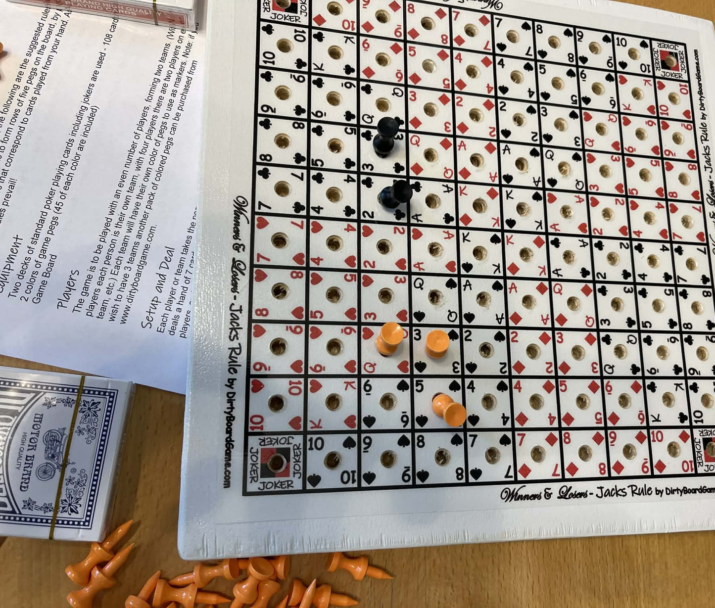Jacks Rule game board