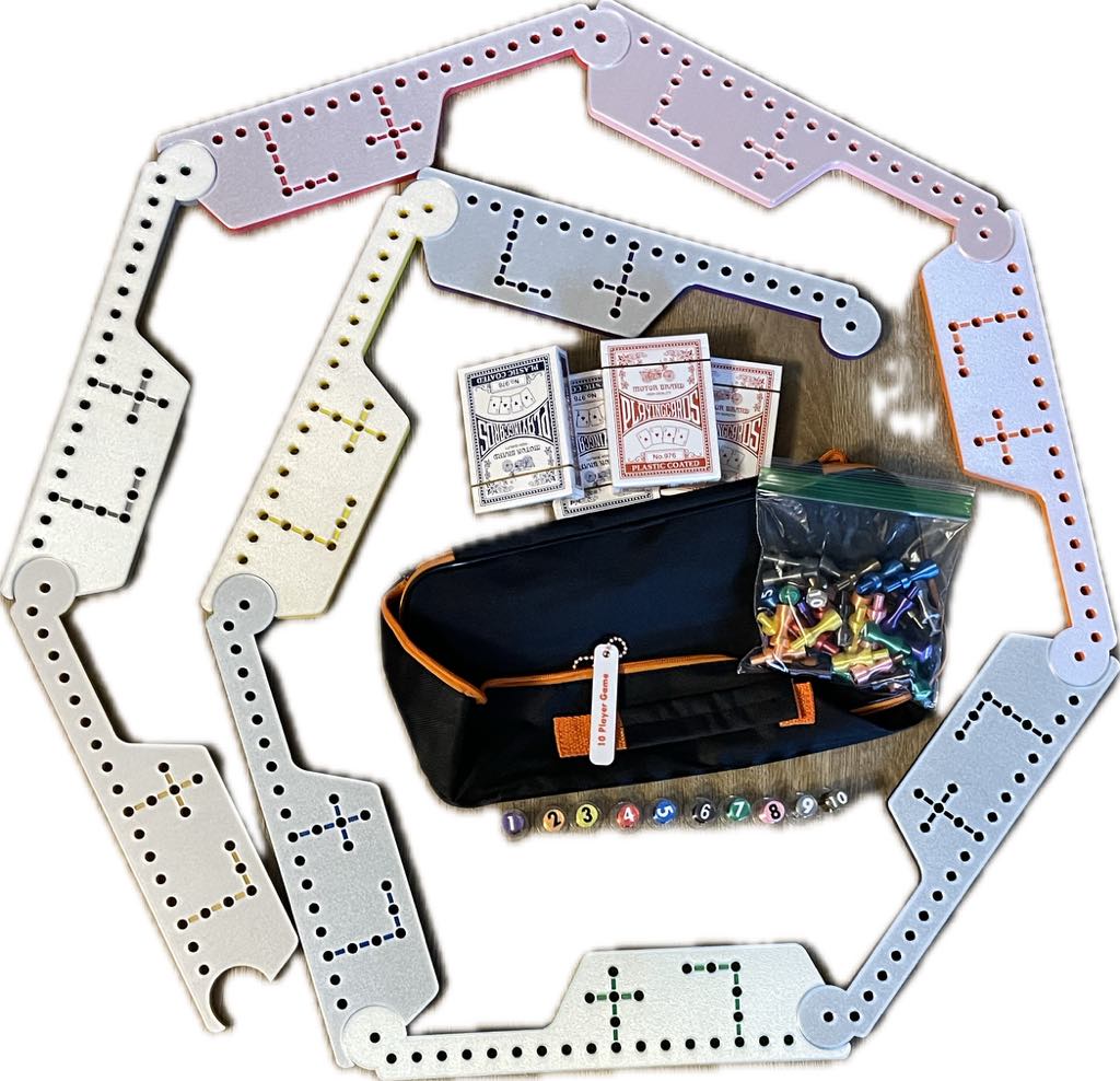 2-10 Player 3D Printed Pegs and Jokers Game