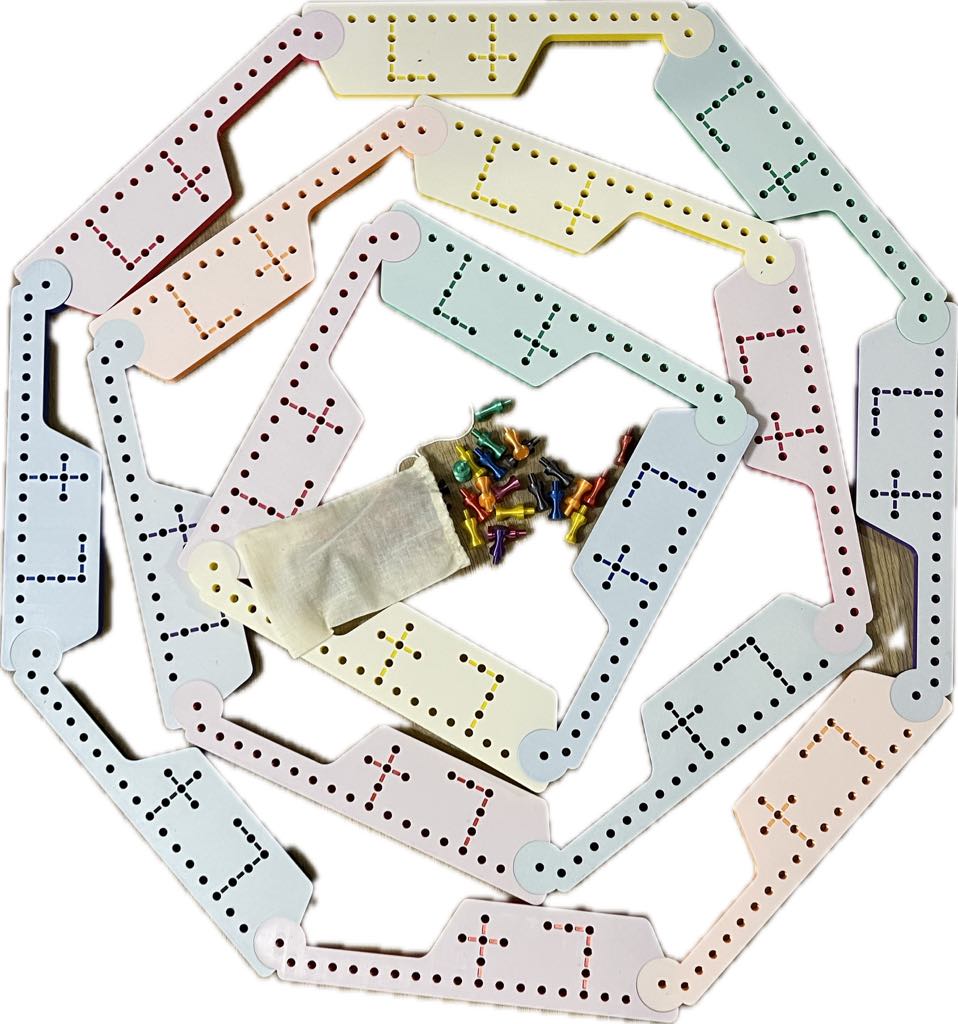 2-8 Player 3D Printed Pegs and Jokers Game
