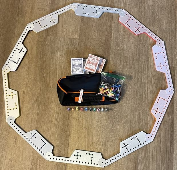 2-10 Player 3D Printed Pegs and Jokers Game